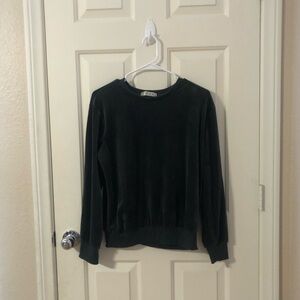 Black Velvet Long Sleeve Pullover